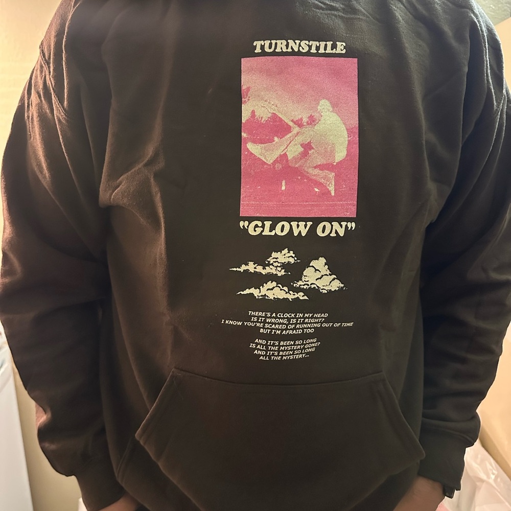 Turnstile Glow On Brown Hoodie